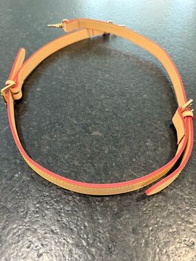 Louis Vuitton Adjustable Pink and Tan Shoulder Strap - Women's Accessory